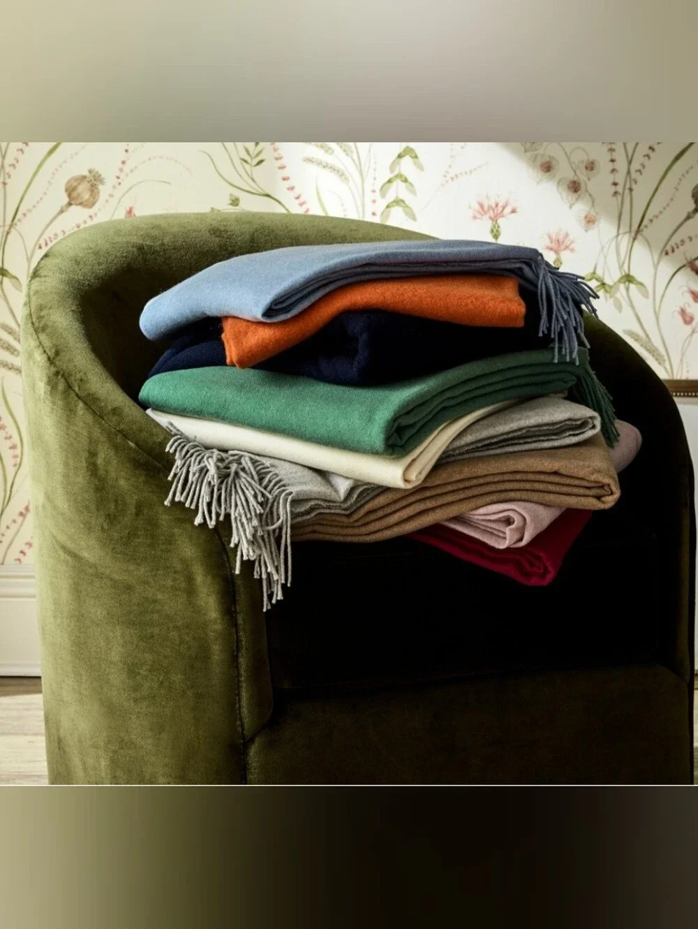 NEW!!! European Solid Cashmere Throw, Size: 72